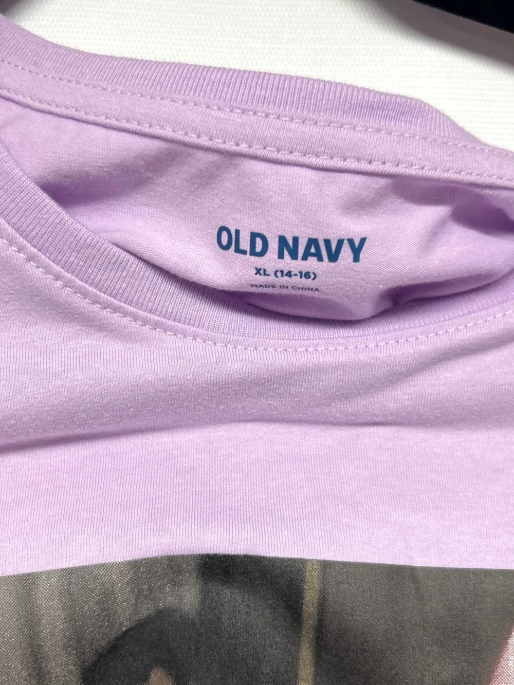 Old Navy Lavender Wednesday Graphic Tee